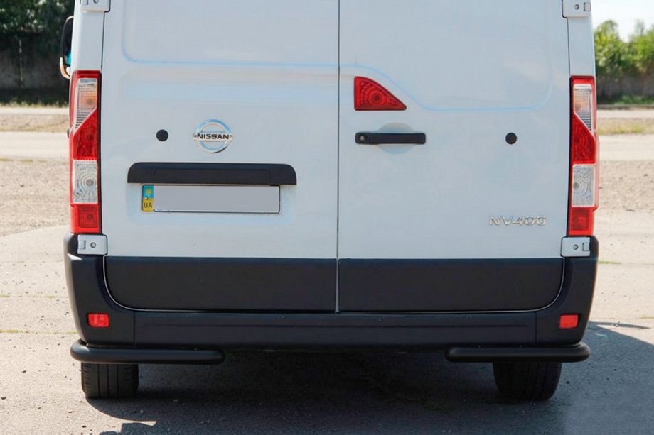 Renault Master 2011–2023 Aizmugures stūra elementi AK003 Black (2 gab., nerūsējošais tērauds) Image