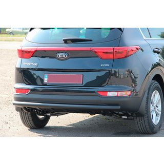 Aizmugures aizsargstienis AK002 Black (nerūsējošais tērauds) Kia Sportage 2015–2021 foto 1