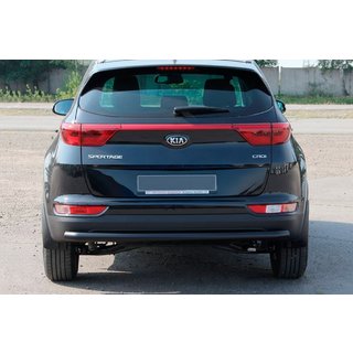 Aizmugures aizsargstienis AK002 Black (nerūsējošais tērauds) Kia Sportage 2015–2021 foto 2