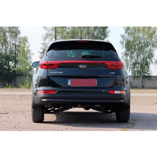 Aizmugures aizsargstienis AK002 Black (nerūsējošais tērauds) Kia Sportage 2015–2021 foto 4