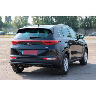 Aizmugures aizsargstienis AK002 Black (nerūsējošais tērauds) Kia Sportage 2015–2021 foto 3