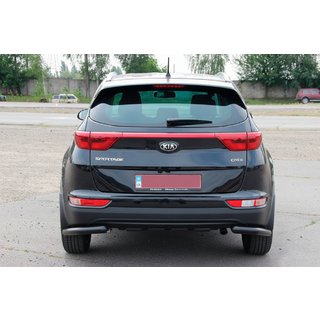 Aizmugures stūra aizsargi AK003 Black (nerūsējošais tērauds) Kia Sportage 2015–2021 foto 3