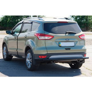 Aizmugurējais aizsargstienis AK002 Black (nerūsējošais tērauds) Ford Kuga/Escape 2013–2019 foto 2