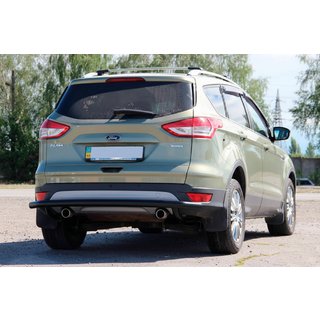 Aizmugurējais aizsargstienis AK002 Black (nerūsējošais tērauds) Ford Kuga/Escape 2013–2019 foto 3