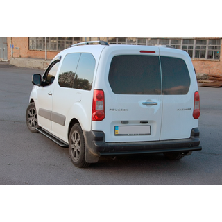 Aizmugurējais aizsargstienis Black (nerūsējošais tērauds) 60 mm Citroen Berlingo 2008–2018 foto 3