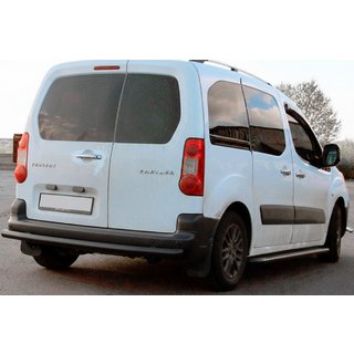 Aizmugurējais aizsargstienis Black (nerūsējošais tērauds) 60 mm Citroen Berlingo 2008–2018 foto 4
