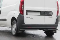 Opel Combo 2012–2018 Aizmugurējie stūra aizsargstieņi AK003 Black (nerūsējošais tērauds) foto 1
