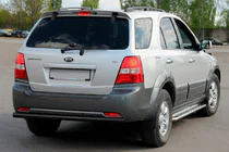 Kia Sorento I BL 2002–2009 Aizmugurējais aizsargstienis AK002 Black (nerūsējošais tērauds) foto 2