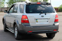 Kia Sorento I BL 2002–2009 Aizmugurējais aizsargstienis AK002 Black (nerūsējošais tērauds) foto 3