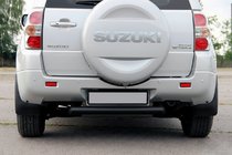 Suzuki Grand Vitara 2005–2017 Aizmugures aizsargstienis AK002 Black (nerūsējošais tērauds) foto 1