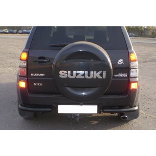 Aizmugurējais aizsargstienis AK003 Black (nerūsējošais tērauds) Suzuki Grand Vitara 2005–2017 foto 1