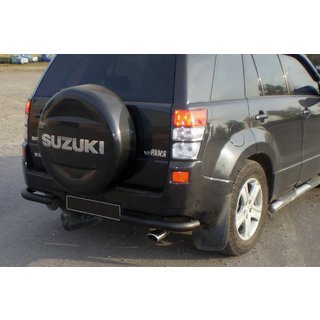 Aizmugurējais aizsargstienis AK003 Black (nerūsējošais tērauds) Suzuki Grand Vitara 2005–2017 foto 2