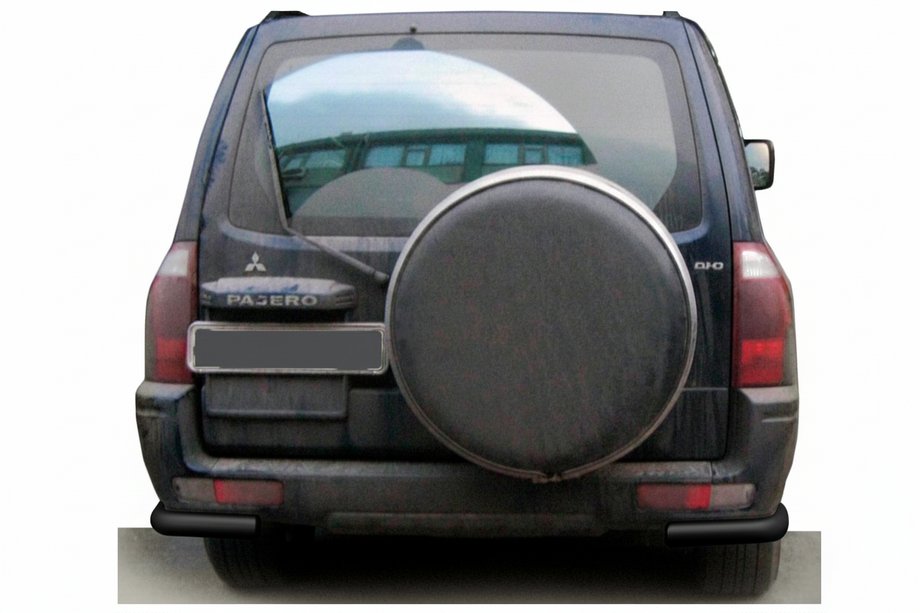 Mitsubishi Pajero Wagon III 1999–2006 Aizmugures aizsargloks AK003 Black (nerūsējošais tērauds) Image