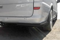 Mercedes Vito W639 2004–2014 Aizmugurējie stūra aizsargi AK003 Black (2 gab., nerūsējošais tērauds) vidējai un garajai riteņu bāzei foto 2