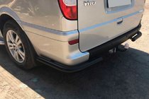 Mercedes Vito W639 2004–2014 Aizmugurējie stūra aizsargi AK003 Black (2 gab., nerūsējošais tērauds) vidējai un garajai riteņu bāzei foto 3