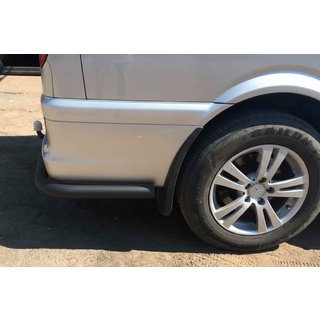 Aizmugurējie stūra aizsargi AK003 Black (2 gab., nerūsējošais tērauds) vidējai un garajai riteņu bāzei Mercedes Vito W639 2004–2014 foto 1