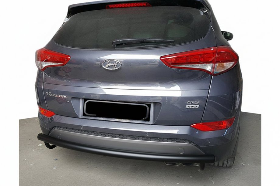 Hyundai Tucson TL 2016–2021 Aizmugurējais aizsargstienis AK002 Black (nerūsējošais tērauds) Foto 1