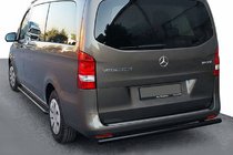 Mercedes Vito/V klase W447 2014– Aizmugurējais aizsargstienis AK002 Black (nerūsējošais tērauds) foto 1