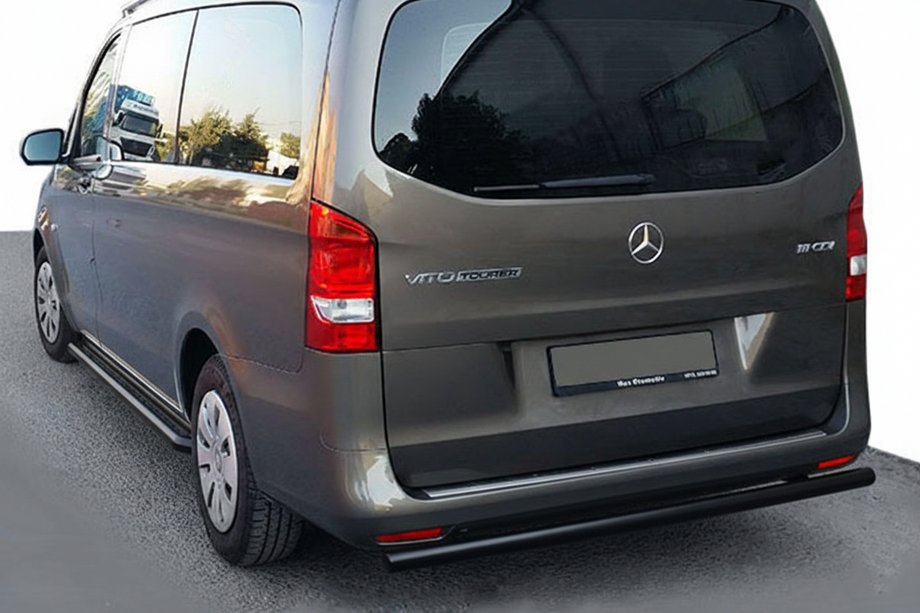 Mercedes Vito/V klase W447 2014– Aizmugurējais aizsargstienis AK002 Black (nerūsējošais tērauds) Image