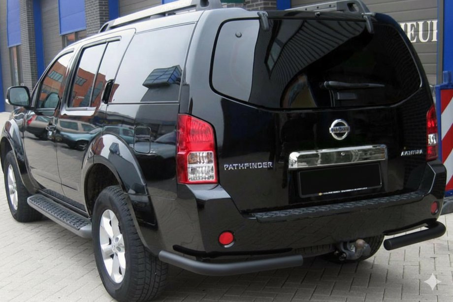 Nissan Pathfinder R51 2005–2014 Aizmugures loks AK003 Black (nerūsējošais tērauds) Image