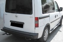 Opel Combo 2002–2012 Aizmugurējais aizsargstienis AK002 Black (nerūsējošais tērauds) foto 1