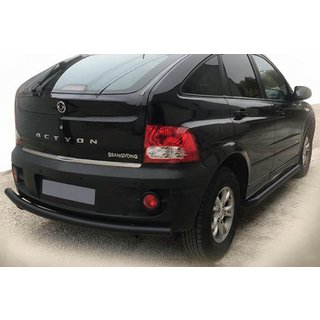 Aizmugures aizsargstienis AK002 Black (nerūsējošais tērauds) SsangYong Action 2005–2018