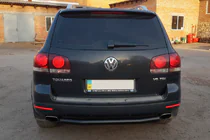 Volkswagen Touareg 2002–2010 Aizmugurējais aizsargstienis AK002 Black (2 gab., nerūsējošais tērauds) foto 6