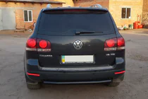Volkswagen Touareg 2002–2010 Aizmugurējais aizsargstienis AK002 Black (2 gab., nerūsējošais tērauds) foto 4