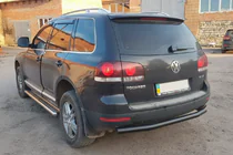 Volkswagen Touareg 2002–2010 Aizmugurējais aizsargstienis AK002 Black (2 gab., nerūsējošais tērauds) foto 5