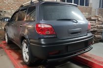 Mitsubishi Outlander 2001–2006 Aizmugures aizsargstienis AK002/2 Black (nerūsējošais tērauds) foto 3