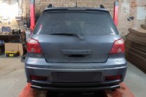 Mitsubishi Outlander 2001–2006 Aizmugures aizsargstienis AK002/2 Black (nerūsējošais tērauds) foto 2