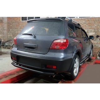 Aizmugures aizsargstienis AK002/2 Black (nerūsējošais tērauds) foto 1