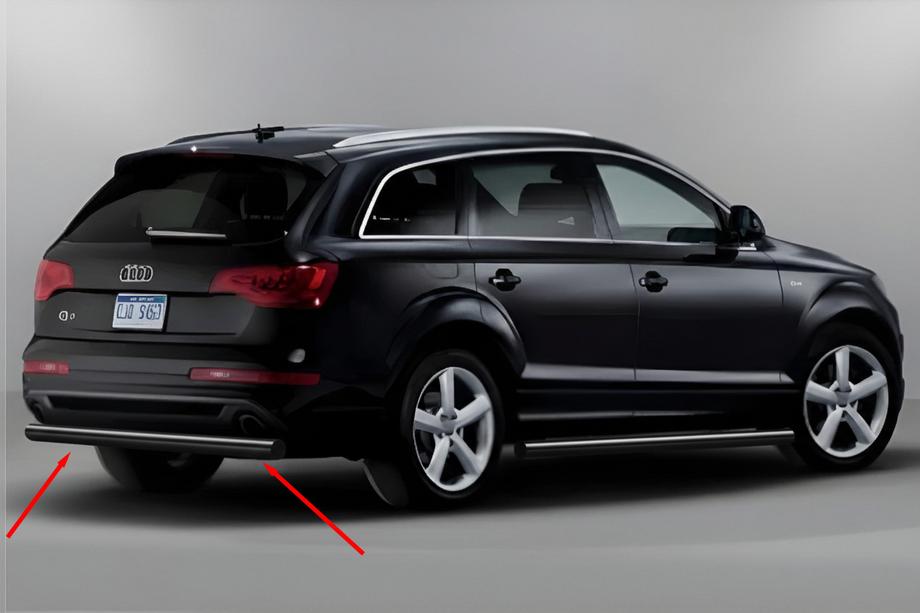 Audi Q7 2005–2015 Aizmugures aizsargstienis AK002 Black (nerūsējošais tērauds) Image