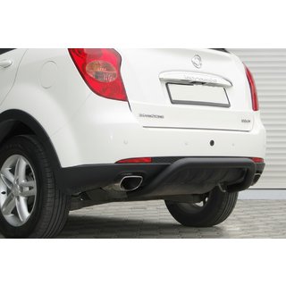 Aizmugurējais aizsargstienis AK006 Black (nerūsējošais tērauds) SsangYong Action 2005–2018 foto 2