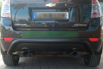 Chevrolet Captiva 2006–2019 Aizmugurējā aizsargstīpa AK007 Black (nerūsējošais tērauds) foto 1