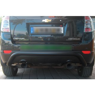 Aizmugurējā aizsargstīpa AK007 Black (nerūsējošais tērauds) Chevrolet Captiva 2006–2019 foto 1