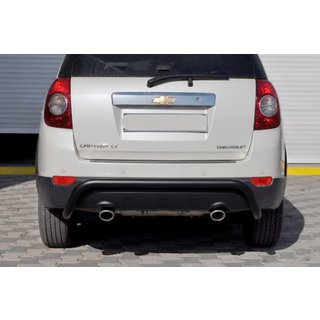 Aizmugurējā aizsargstīpa AK007 Black (nerūsējošais tērauds) Chevrolet Captiva 2006–2019 foto 2