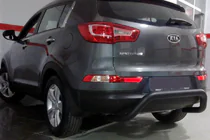 Kia Sportage 2010–2015 Aizmugurējā aizsargstīpa AK007 Black (nerūsējošais tērauds) foto 1
