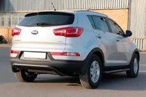 Kia Sportage 2010–2015 Aizmugurējā aizsargstīpa AK007 Black (nerūsējošais tērauds) foto 3