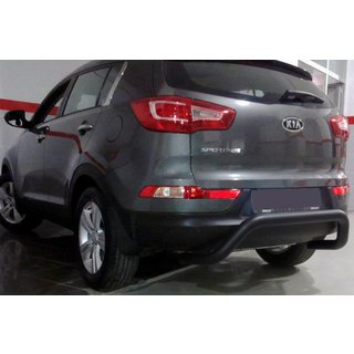 Aizmugurējā aizsargstīpa AK007 Black (nerūsējošais tērauds) Kia Sportage 2010–2015 foto 1