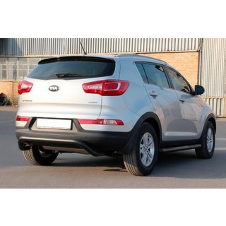 Aizmugurējā aizsargstīpa AK007 Black (nerūsējošais tērauds) Kia Sportage 2010–2015 foto 3