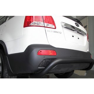 Aizmugurējā aizsargstīpa AK007 Black (nerūsējošais tērauds) Kia Sorento II XM 2009–2014 foto 2