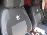 Skoda Fabia 2000–2007 Autosēdekļu pārvalki (mākslīgā āda↗audums, Premium) foto 3