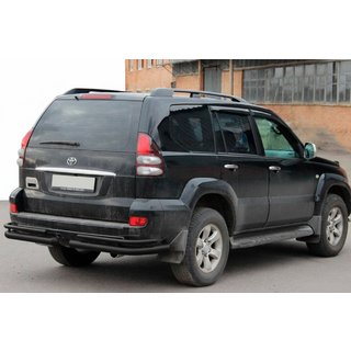Aizmugurējie dubultie stūra stieņi AK003-1 Black (2 gab., nerūsējošais tērauds) Toyota Land Cruiser Prado 120 2002–2009 foto 1
