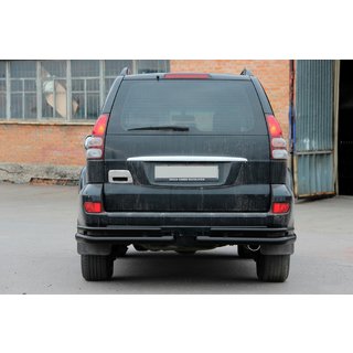 Aizmugurējie dubultie stūra stieņi AK003-1 Black (2 gab., nerūsējošais tērauds) Toyota Land Cruiser Prado 120 2002–2009 foto 2