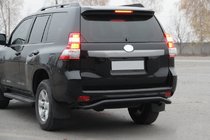 Toyota Land Cruiser Prado 150 2009–2023 Aizmugurējais aizsargstienis AK008 Black (nerūsējošais tērauds) foto 1