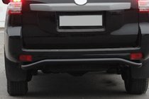 Toyota Land Cruiser Prado 150 2009–2023 Aizmugurējais aizsargstienis AK008 Black (nerūsējošais tērauds) foto 2
