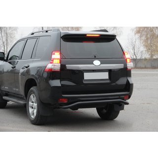Aizmugurējais aizsargstienis AK008 Black (nerūsējošais tērauds) Toyota Land Cruiser Prado 150 2009–2023 foto 1