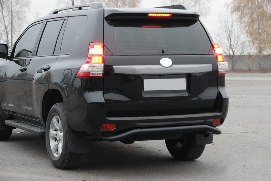 Toyota Land Cruiser Prado 150 2009–2023 Aizmugurējais aizsargstienis AK008 Black (nerūsējošais tērauds) Image
