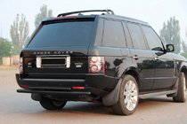 Range Rover III L322 2002–2012 Aizmugures aizsargstienis AK002-Dubultais Black (nerūsējošais tērauds) foto 3